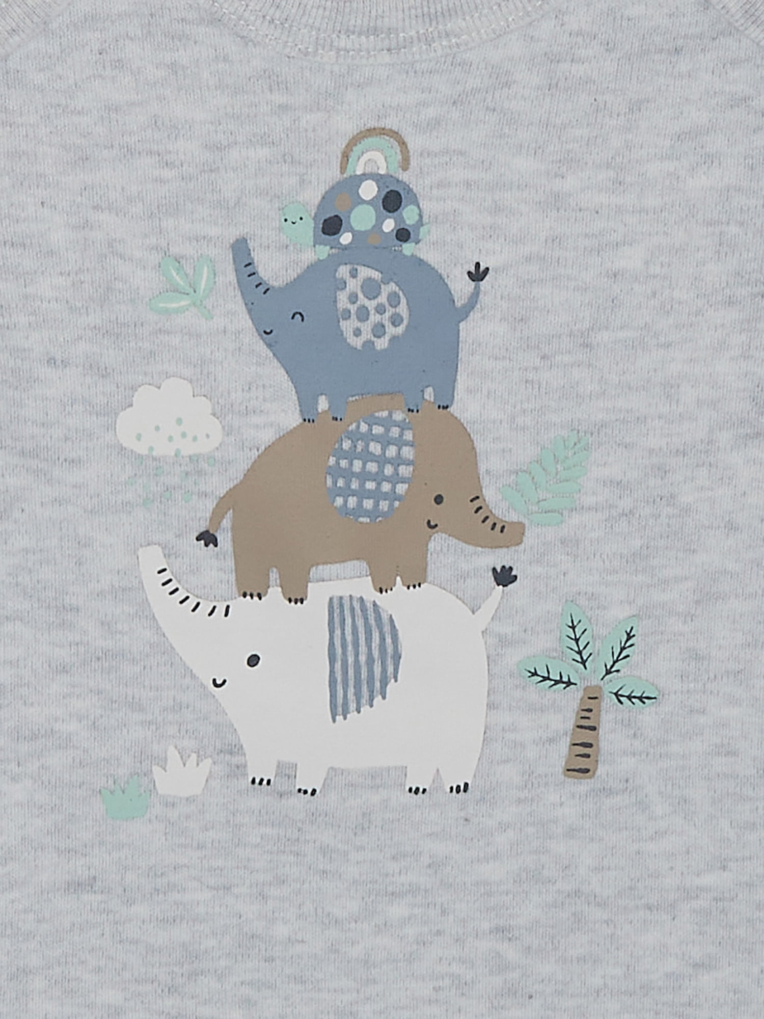 Huggies Baby Boy Alex the Elephant 3 Pack Organic Cotton Bodysuits, Sizes NB-24M