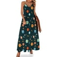 thumbnail image 1 of Vestido sin mangas de aventura espacial ropa para mujer Vestido largo de mujer, 1 of 7