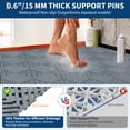 thumbnail image 5 of Interlocking Floor Tiles 12"x12" 100-Pack, Modular PVC Non-Slip Drainage Mat for Garage, Gym, Yard, Patio, Gray, 5 of 7