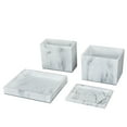 thumbnail image 6 of Better Homes & Gardens Faux Marble 4 Piece Vanity Organizer Set with Magnetic Side, White, 6 of 7