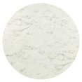 thumbnail image 4 of Hawthorne Collections 47"" Round Faux Marble Top Pedestal Dining Table in Gold, 4 of 4
