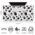 thumbnail image 5 of Long Mouse Pads for Desk,White Cow Black Spot Pattern Desk Mats on Top Of Desks, Desk Mouse Pad Extra Large with 3mm Non-Slip Base and Stitched Edge for Gaming,Office,Work,Home 47.3"x23.6", 5 of 6