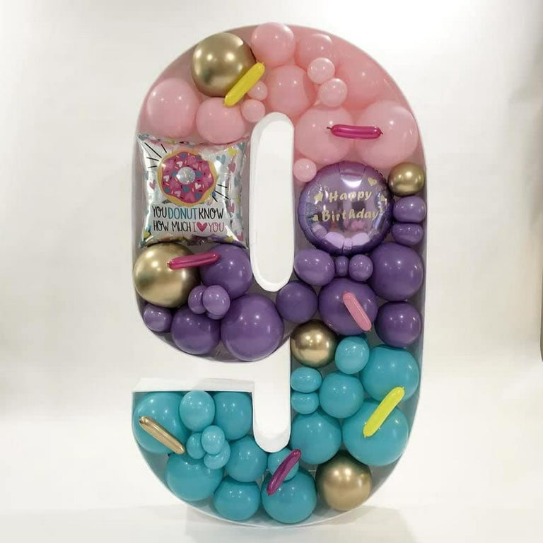 4ft Mosaic Numbers for Balloons Frame - Extra Large Marquee Numbers Pre-Cut  Kit Thick Foam Board, Mosaic Cardboard Numbers 9, Birthday Backdrop, Party  Decorations, Anniversary 