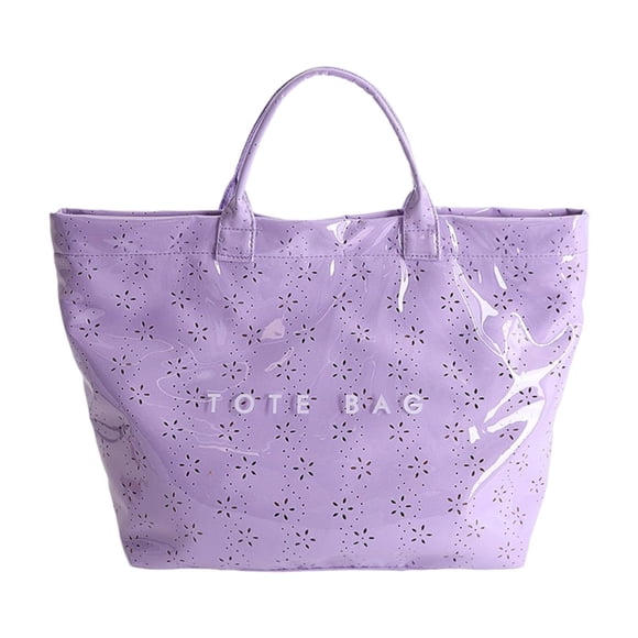 Bolsa de playa impermeable, informal, para fin de semana, para comestibles, gimnasio, viajes, uso diario en la piscina. Violeta