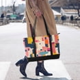 thumbnail image 4 of FORMRS Canvas Laptop Tote Bag for Women with 15.6" Computer Compartments Shoulder Handbag, Art Geometric, 4 of 7