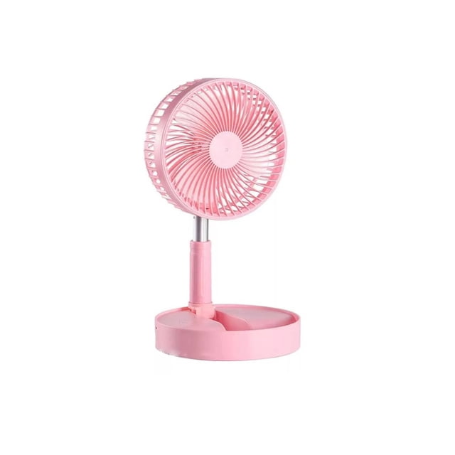 Ventilador Portátil De Escritorio Recargable Rosa