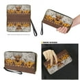 thumbnail image 4 of LedBack Highland Cow Printed Handbag and Wallet Set Sunflower Top Handle Handbag Satchel with Matching Wristlet Wallet Waterproof Leather Tote Bag Shoulder Hobo Bag, Brown, 4 of 4