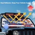 thumbnail image 4 of HUIACONG 250th Eagle Flag Windshield Sun Shade for 2018-2025 Jeep Wrangler JL JLU & 2020-2025 Jeep Gladiator 310T Polyester Covered Foldable Front Sunshade, Blocks UV Rays and Heat, 4 of 6