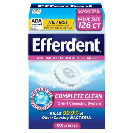 Efferdent Anti-Bacterial Denture Cleanser, 126