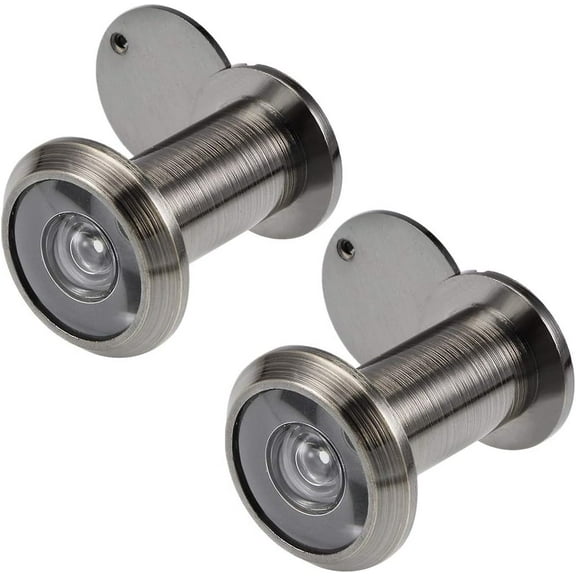 Door Viewer, Solid Brass 220-degree Door Viewer Peephole with Cover for 35mm-60mm Doors, Antique Bronze Finish, 2 Pcs