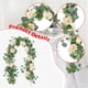 thumbnail image 5 of Arreglo floral de enredaderas artificiales, hebras versátiles de eucalipto sintético Champán, 5 of 8