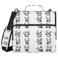 thumbnail image 2 of Zipper Binder Cute Panda 1.5 Inch Binder Folder Bag with Shoulder Strap and Handle, 2 of 8