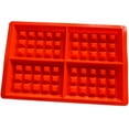 thumbnail image 4 of Moule à Gaufres en Silicone pour Cuisson, Antiadhésif, Lavable au Lave-Vaisselle, Forme Carrée, Lot de 2, Rouge, 4 of 7