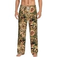 thumbnail image 2 of Lsque Animal Leopard Print Men's Pajama Pants, Lounge Pant - Comfortable Home Wear,Elastic Waistband, Stylish Design-Medium, 2 of 9