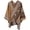 Khaki, variant on CoCopeaunt Women Plaid Shawl Wrpas Open Front Poncho Travel Warm Sweater Cardigan Cape Blanket Scarf for Fall and Winter