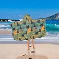 thumbnail image 2 of Yayeee Kids Hooded Towel with Hand Pockets Beach Soft Absorbent Bath Wrap 50 x 23.5 inch, Floral Black Cats Pattern, 2 of 5