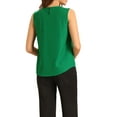 thumbnail image 3 of INSPIRE CHIC Summer Tank Tops for Women's Pleated Crew Neck Sleeveless Casual Tops S Green, 3 of 6