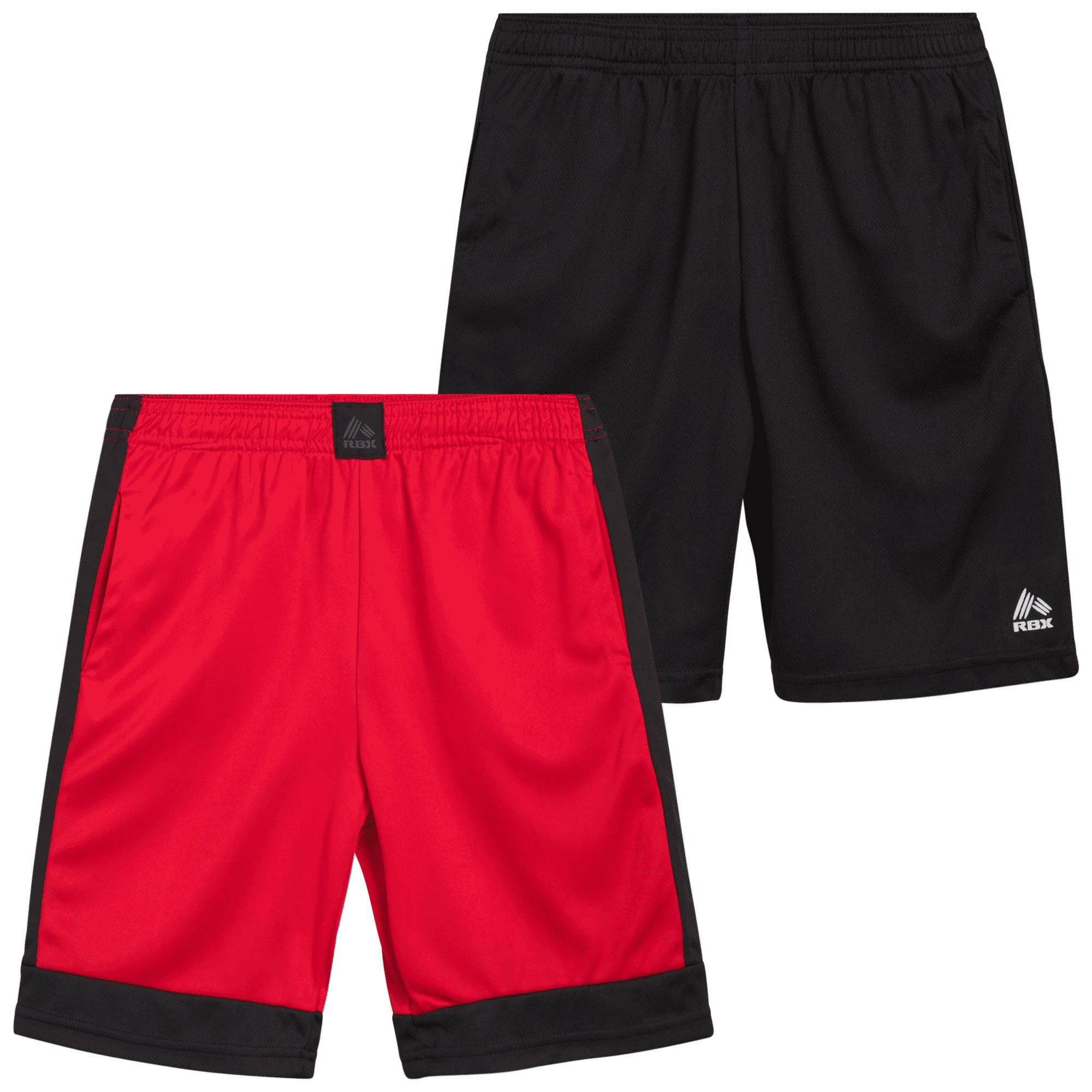 RBX Boys' Athletic Shorts 2 Pack Athletic Performance Mesh Basketball