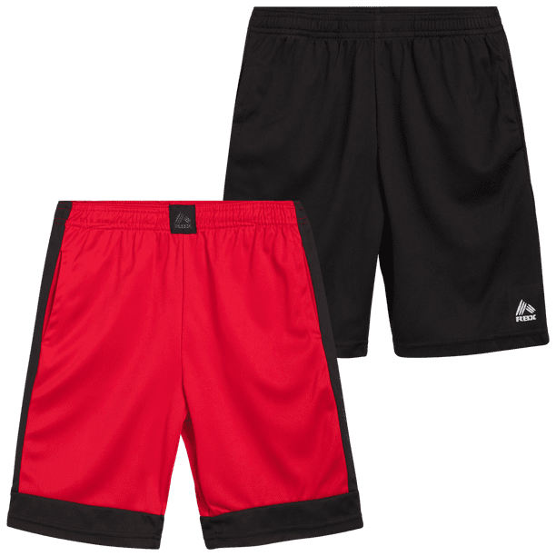RBX Boys' Athletic Shorts 2 Pack Athletic Performance Mesh Basketball