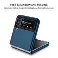 thumbnail image 4 of SaniMore for Samsung Galaxy Z Flip 3 6.7 inch Slim Case, Military Grade Shockproof Hard PC Cover Built-in Invisible Folding Bracket Kickstand Thickened Lens Frame for Samsung Z Flip 3, Blue, 4 of 10