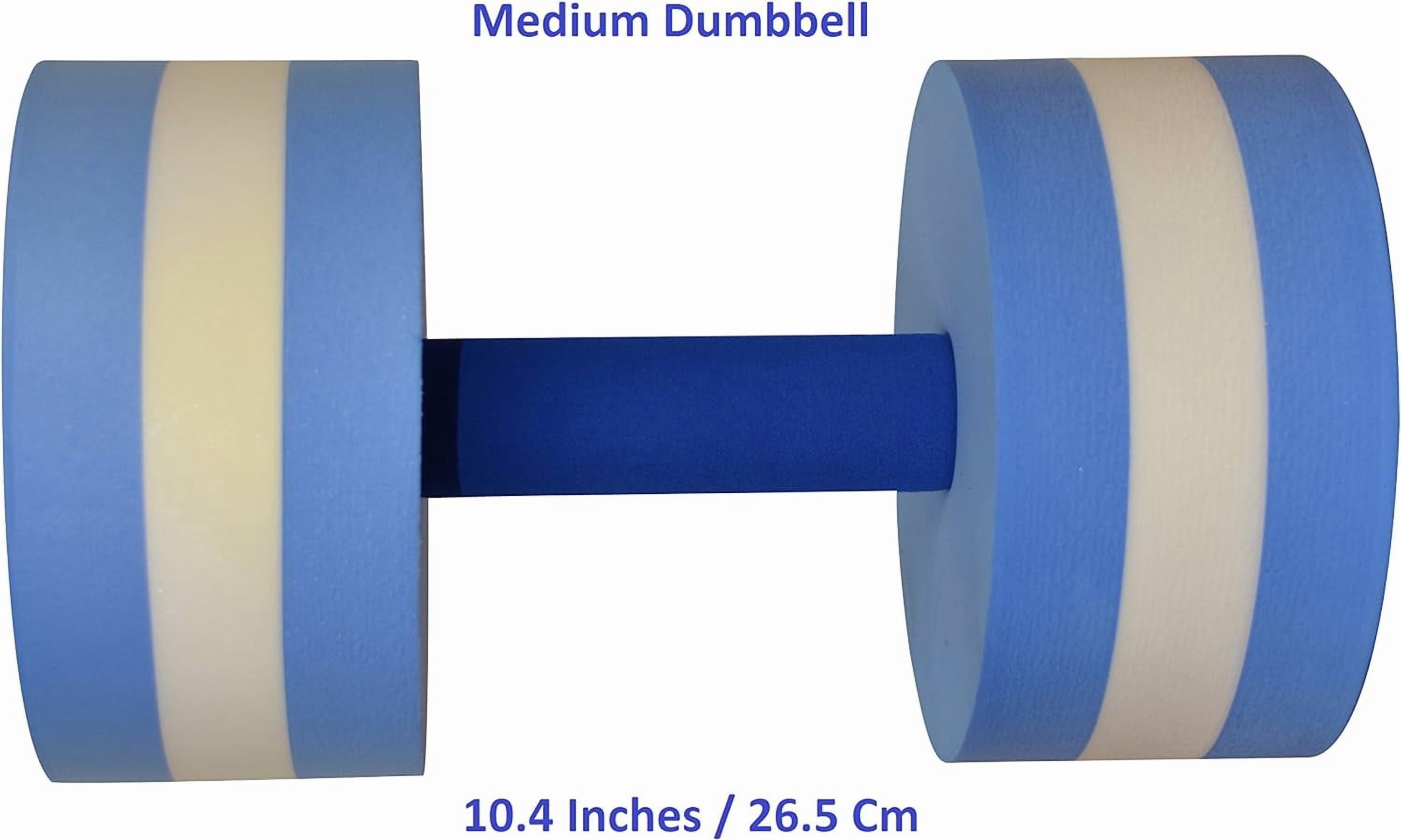 Aqua Dumbbell Set - Provides Resistance For Water Aerobics Fitness and Pool Exercises - 1 Pair - 3 Sizes Available -Medium