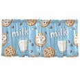 thumbnail image 7 of Yayeee Kitchen Curtains Tier Set of 2 Light Filtering 57"x24" Over Sink Window Panels, Milk and Cookies, 7 of 7