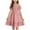 Pink, variant on Bovxnpu Summer Girls Dresses, Girls Casual Flowy Dress Beach Sundress Midi Dress, Girls Short Sleeve Round Neck Ruffle Dress Princess Skirt 13 Years