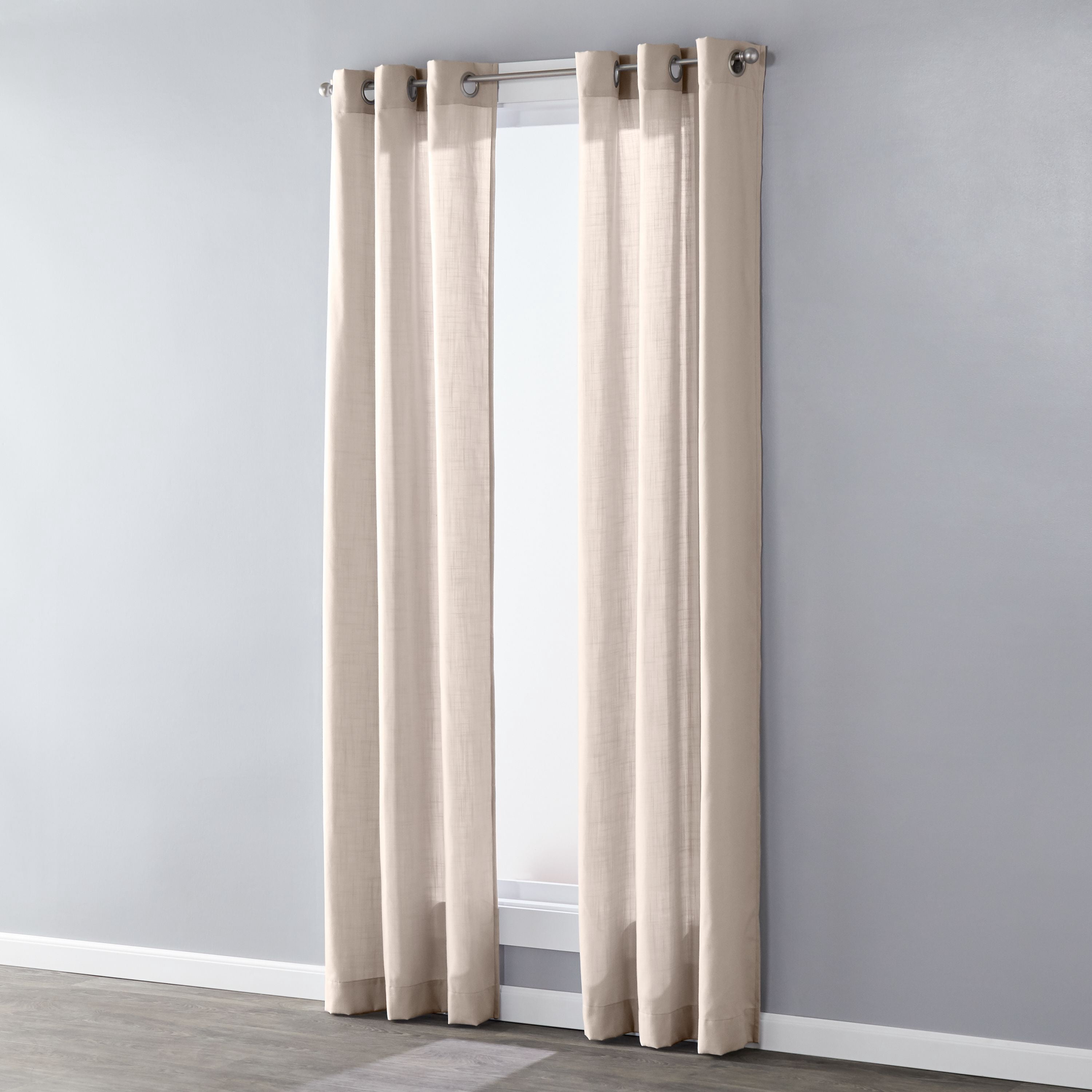 SKL Home Saturday Knight Ltd Raine Light Filtering Sophisticated SunSafe Window Curtain Panel - 40 x 84, Linen