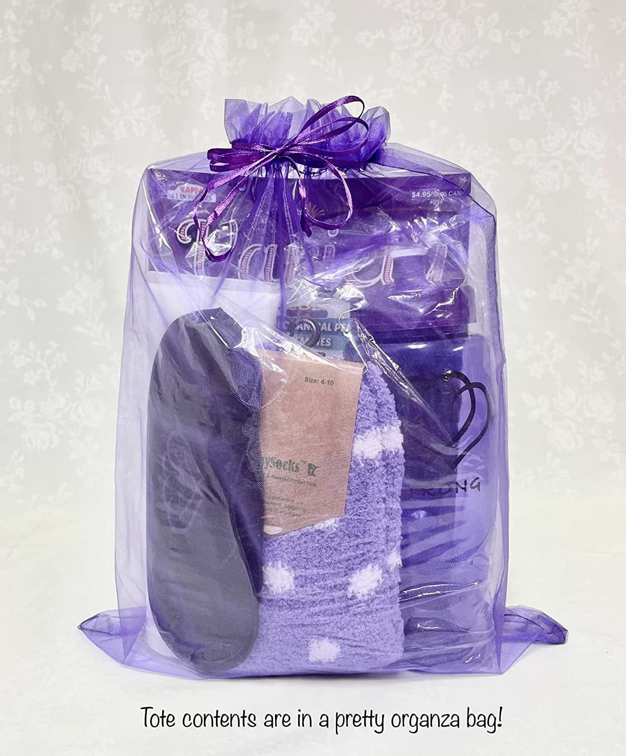 loving hue chemo care package for women, cancer care packages for women  purple, get well soon