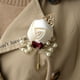 thumbnail image 4 of Broche Floral Advancent Ramillete Nostálgico Vintage Para Bodas Blanco Lechoso, 4 of 6
