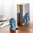 thumbnail image 5 of Naloa Clear Sky Blue Cat Wood Non-Skid Bookend for Shelves,Book Ends for Heavy Books, Book Stand for CDs,1 Pair, 5 of 7
