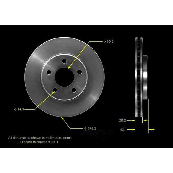 BENDIX PRT5564 Bendix Brake Rotor Fits select: 2004-2008 CHEVROLET MALIBU, 2006-2007 PONTIAC G6