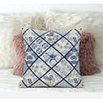 thumbnail image 3 of 18" White Navy Patch Suede Throw Pillow, 3 of 3