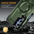 thumbnail image 6 of Designed for Samsung Galaxy A16 5G/4G Armor Case with Camera Cover Stand, Shockproof Protection, Support Magnetic Wireless Charger Rugged Cover for A16 5G/4G, Support Car Magnetic Holder - Armygreen, 6 of 7