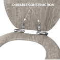 thumbnail image 4 of Asiento de inodoro Home+Solutions alargado de madera gris envejecida, 4 of 7