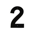 thumbnail image 1 of 6 In. Helvetica Modern Font Individual House Number 2, 1 of 1
