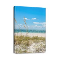 12x16 inch Beach Path Coastal Decor Blue Sea Wall Art, Small Canvas Prints for Bathroom, Bedroom, Office, Stunning Seascape Kitchen Artwork