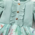 thumbnail image 6 of LWNYDPLSD Maxi Dress Evening Dress Dresses for Wedding Guest Long Sleeve Velvet Dress Little Girls Clothes Girl Clothes Size 6 Clothes for 1 Year Old, Green 6-12 Months, 6 of 7