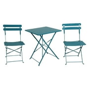 River Cottage Gardens 761207blue Blue Steel Bistro Table Set