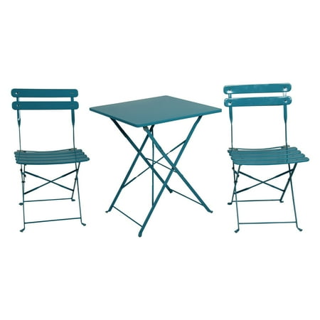 River Cottage Gardens 761207blue Blue Steel Bistro Table Set