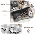 thumbnail image 6 of Large Round Rug 8Ft Washable Non-Slip, Rabbits Pine Cone Circle Area Rugs for Living Room Bedroom, Sweet Home Texture Grey Plaid Farmhouse Indoor Floor Mats Carpet Runner for Home Decor, 6 of 8