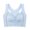 Light Blue, variant on Women's Front Closure Lace Trim Wireless Bra Extended Band Support Seamless Comfort Full Coverage T Shirt Closure Beige