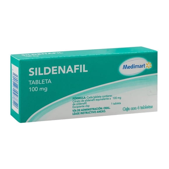 Sildenafil Medimart 100 mg 4 tabletas