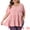 Pink, variant on DARING DIVA Women's Plus Summer V Neck Casual Babydoll Blouse 1X Pink