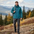 thumbnail image 3 of Yungyresw Windbreaker Jacket Windproof Coat Hooded Full Zipper Lightweight Hooded Outdoor Jacket for Hiking Camping, 3 of 6