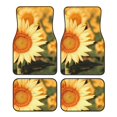 thumbnail image 1 of Kdxio Golden Sunflower In Field Print Car Floor Mats Universal SUV Front Rear Floor Foot Mats 4-Piece Full Set with Non-Slip Rubber Backing Car Accessories for Most Cars, 1 of 7
