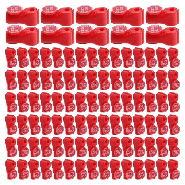 100pcs 6mm Plastic Anti-Theft Locks Unlock Device Retail Shop Supermarket Peg Hook Stop Lock Pegboard Hook Lock
