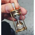 thumbnail image 2 of 2CT Round Lab Created Diamond Minutes Hourglass Pendant 14K Yellow Gold Plated, 2 of 2