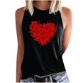 thumbnail image 1 of Tops casuales de verano sin mangas para mujer Tops de chaleco sin mangas con estampado de cuello redondo Pompotops  lopia996535, 1 of 8