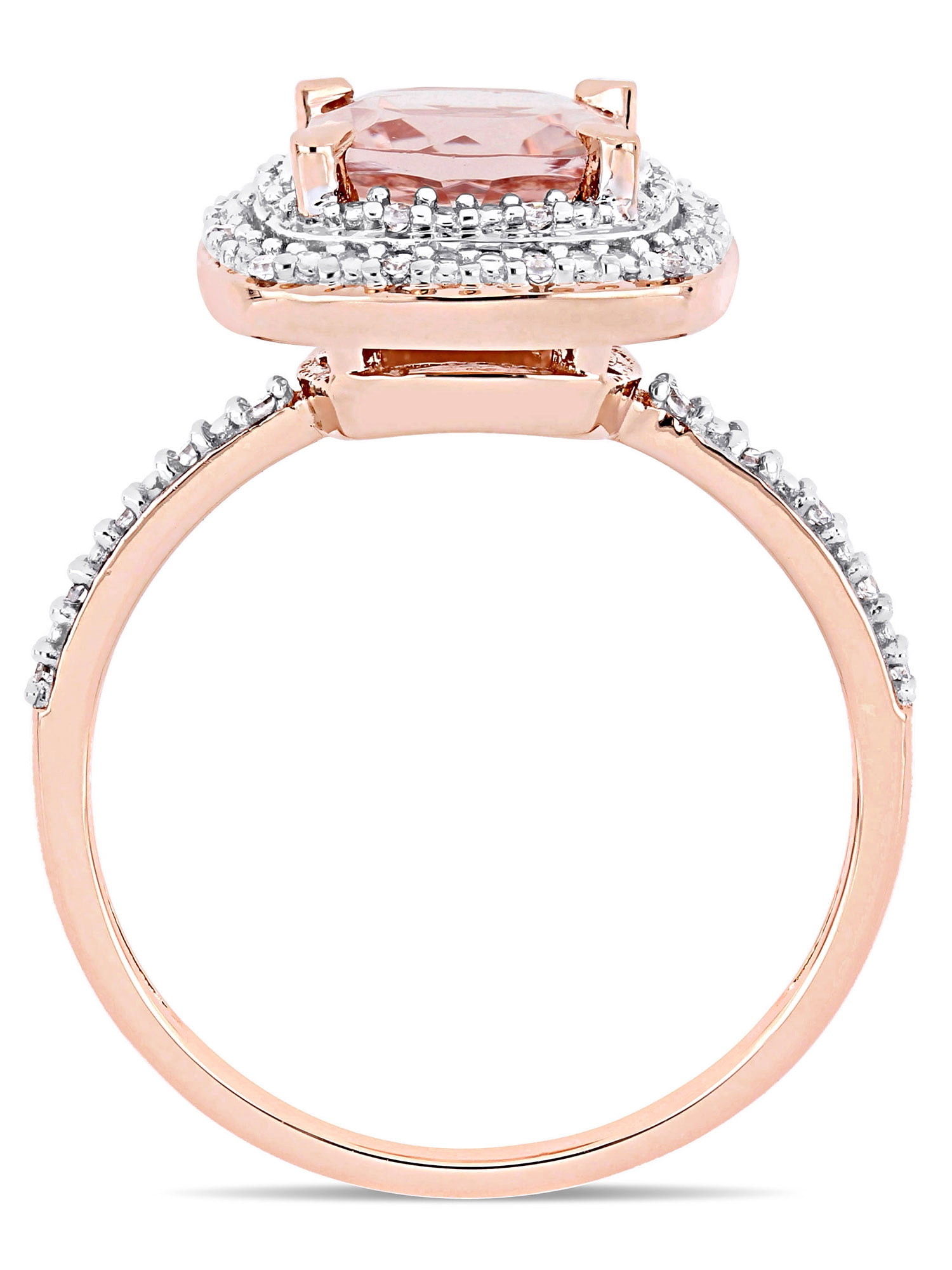 Everly Women's Morganite and Diamond 14k Rose Gold Ring